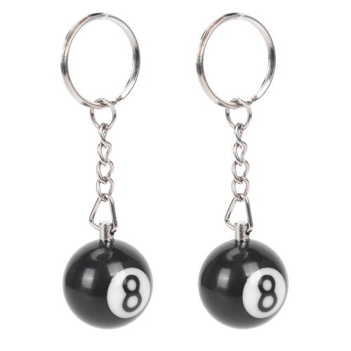 4 x Porte-Cles de Billard Porte-Cles Chanceux No. 8 1