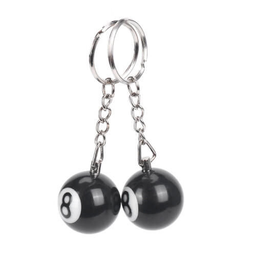 4 x Porte-Cles de Billard Porte-Cles Chanceux No. 8 2