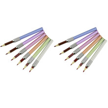 12PCS Metal Color Rod Single-End Pencil Extender Pencil Extender Pen Receptacle Pen Extension Pencil Case