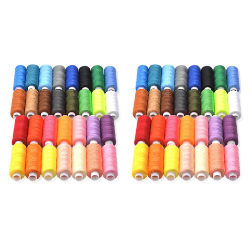 60 Spool Sewing Thread, 250 Yard Each Assorted Spool Threads Sewing Thread Bobbins of Colorful Multicolor 1