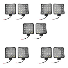 10 Pcs 48W 6000K LED Spot Square Work Lights Lamp Tractor SUV Truck 4WD 12V 24V