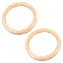 2Pcs Birch Fitness Rings Gymnastics Training Ring New Wooden 32mm Exercise Fitness Gymnastic Rings Gym Exercise