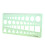 2X Green Plastic Circles Squares HeXagons Geometric Template Ruler 0-20cm 4