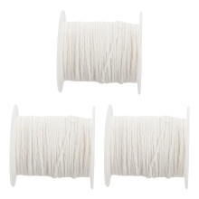 3X Candle Wick, Flat Wick, Round Wick, Lamp Wick, Coil - 61 M, for the Production of Candles