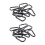 20 Pcs Black D Shaped Aluminum Alloy Carabiner Hook Keychain 1