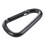 20 Pcs Black D Shaped Aluminum Alloy Carabiner Hook Keychain 4