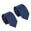 2X Polyester Narrow Neck Tie Skinny Solid Dark  Thin Necktie for Men (2 inch Max Width) 1