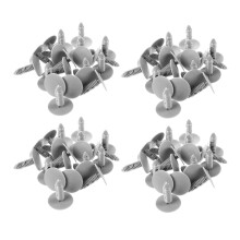 80 Pcs Gray Plastic Car Trim Clips Rivet Fastener 6mm Hole 26mm