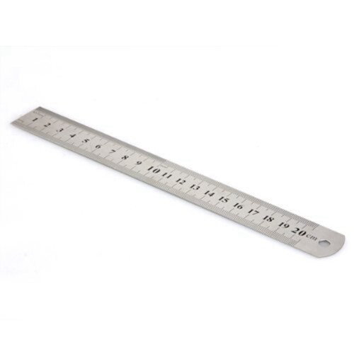 2X Vintage Stainless Steel Ruler Rule Scale Machinist Tools 20CM 1