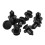 80Pcs 10mm Push-Type Plastic Bumper  Flare Fastener Rivet Clips and 2 Remove The Buckle Tool 2