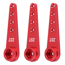 3X Alloy WPL1627R Upgrade 25T Metal Steering Arm for WPL RC1:16 Car DIY Red