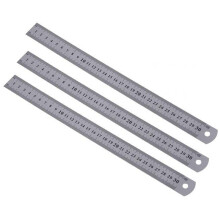 3X Regla de Acero Inoxidable Funcion Metrica 30cm 12 Pulgadas