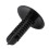 5mm x 5mm Hole Dia Black Plastic Rivets Fastener Push Clips 96 Pcs 6