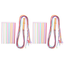 46 Pcs Tunisian Crochet Hook Set Include Plastic Cable Afghan Crochet Hook and Tunisian Afghan Aluminum Knitting Needles