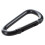 20 Pcs Black D Shaped Aluminum Alloy Carabiner Hook Keychain 3