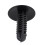 5mm x 5mm Hole Dia Black Plastic Rivets Fastener Push Clips 96 Pcs 7