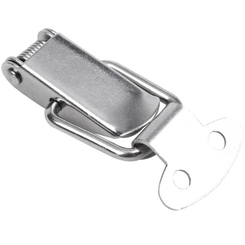 Cabinet Silver Tone Spring Loaded Toggle   Hasp 8 Pcs 1