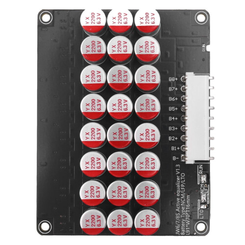 2X Whole Group Balancer 8S 5A Active Lithium Lipo Lifepo4 Battery Equalizer  Transfer Capacitor BMS Board 2