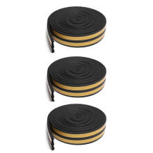 3X E Type Window Seal Door Seal Rubber Seal Gasket Strip Sealing Tape 5M Black