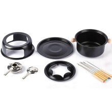2X Conjunto de Fondue de Chocolate Multifuncional AçO Carbono Sorvete Queijo Chocolate Panela Quente Conjunto de Fondue