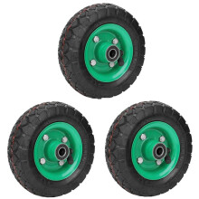 3X Aufblasbarer Reifen VerschleißFest 6 Zoll Rad 150 mm Reifen Industriequalität Wagenwagen Reifenrolle 250Kg 36Psi