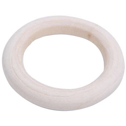 4X Natural Wooden Rings, Diameter 50mm 2
