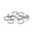 15 Pcs  S Shape Key Chain Carabiner Fuse Clips (Silver) 5