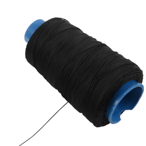2pcs 400M 80Lbs Nylon Twisted Bowstring Thread Fishing String Sewing Cord Kite , Black 2