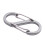 15 Pcs  S Shape Key Chain Carabiner Fuse Clips (Silver) 3