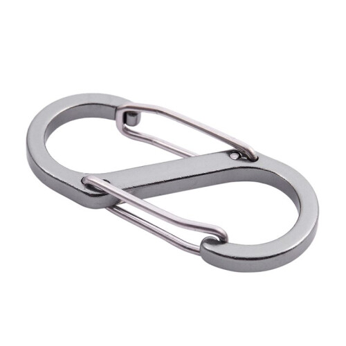 15 Pcs  S Shape Key Chain Carabiner Fuse Clips (Silver) 2