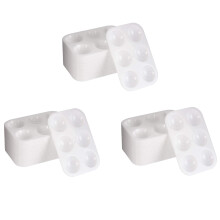 72 Pieces Plastic Paint Palettes 6 Well Rectangular Watercolor Palette Painting Tray, White