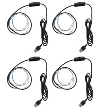 4X Barra de Luz de Desinfección Germicida UVC 5V Lámpara Bactericida Ácaros Tiras de Luz Tira de Luz LED 50X1cm