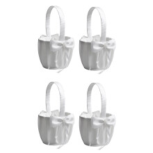4 Szt. Kosze dla Dziewczynek w Kwiaty na Wesele śLiczne Bowknot Design Girl Basket