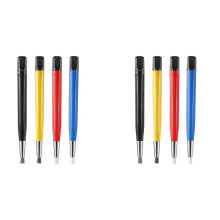 8 Teile Rostentfernung Pinsel Stift Glasfaser / Messing / Stahl / Nylon Pinsel Stift Form Uhrenteile Polieren Reinigungswerkzeug
