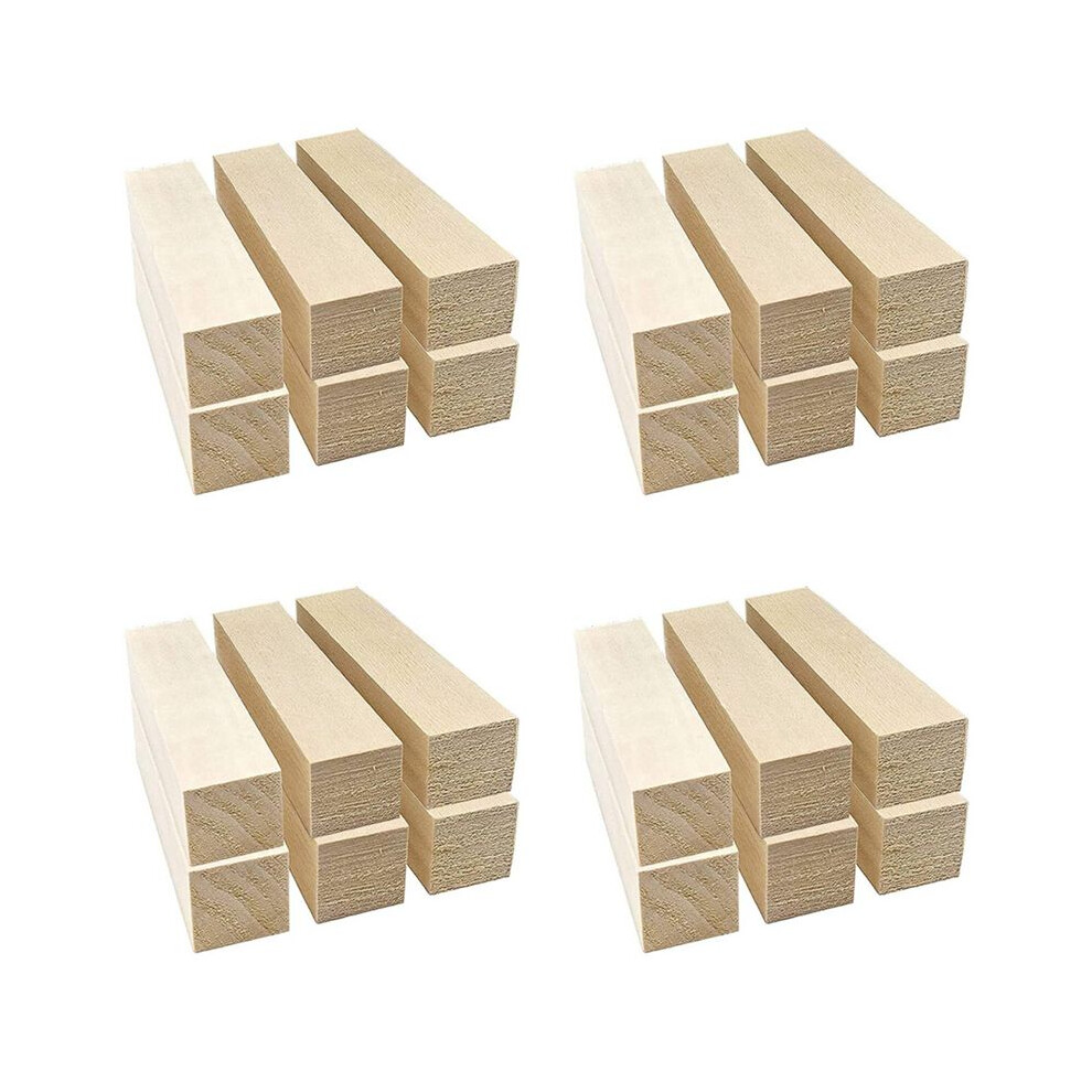 24Pcs Basswood Carving Blocks for Wood Beginners Carving Hobby Kit DIY Carving Wood