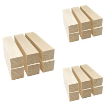 18 Pezzi Blocchi da Intaglio Nel Legno di Tiglio per Principianti Nel Legno Kit Hobby Intaglio Fai da Te Intaglio del Legno