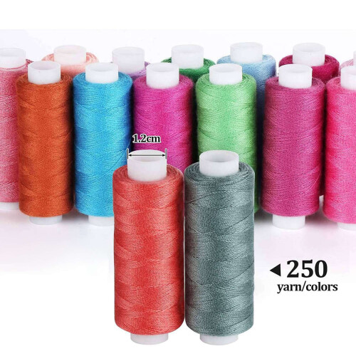 200x Sewing Thread Set 100 Colour 250Yd Each Spool Polyester Thread Kit for Hand or Machine Sewing 1