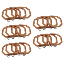 20PCS Octagon Embroidery Hoops Imitated Wood Stitch Hoop Set Display Frame for Art Handy Sewing and Hanging