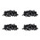 5mm x 5mm Hole Dia Black Plastic Rivets Fastener Push Clips 192 Pcs 1