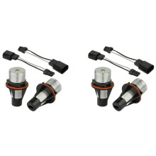 2Pair 8000K White LED Angel Eye Halo Light Bulbs Lamps For- E39 E53 E60 E63 E64 E66 E87 5 6 7 X3 X5