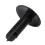 5mm x 5mm Hole Dia Black Plastic Rivets Fastener Push Clips 192 Pcs 5