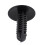 5mm x 5mm Hole Dia Black Plastic Rivets Fastener Push Clips 192 Pcs 6