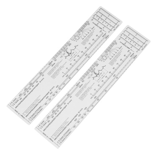4X Essential EKG Ruler Pocketcard in English 1