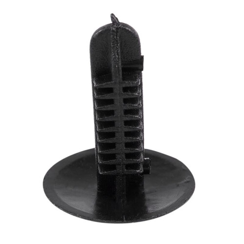 5mm x 5mm Hole Dia Black Plastic Rivets Fastener Push Clips 192 Pcs 1