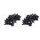 60X 8mm Auto  Clips Fit for   Front Push-Type Retainer Clips Black 1