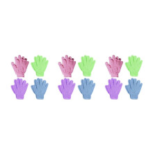 12 Pares de Luvas de Banho de Chuveiro Esfoliante Lavagem de Pele Spa Massagem Esfoliante Corporal Limpador
