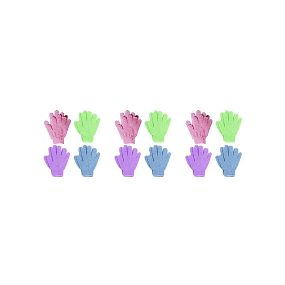 12 Pair Shower Bath Gloves Exfoliating Wash Skin Spa Massage Body Scrubber Cleaner-image-OPC-PP9C2RW-NEW