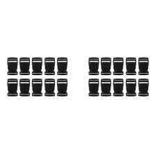 20 Pcs 1 inch 2.5CM Width Plastic Safety Quick Release Buckles Black