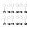 12X Billiard  Key Chain Key Ring Happy No. 8 1
