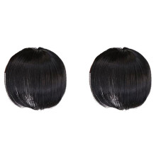 2X Human Hair Topper Wig with Bangs Increase the Amount of Hair the Top of the to Cover the Hair Hairpiece A